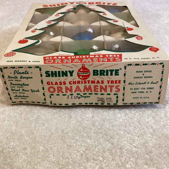 Vintage 1950’s Shiny Brite Christmas Tree Glass Ornaments - Picture 12 of 13